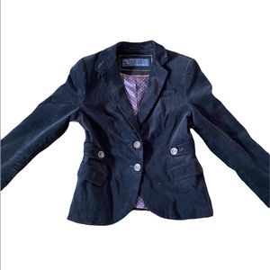 Zara Basic Women's Black Velvet Blazer Jacket Size Medium